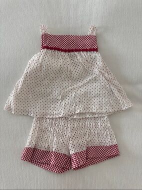 Pippa & Julie Red and White Gingham Two-Piece Set